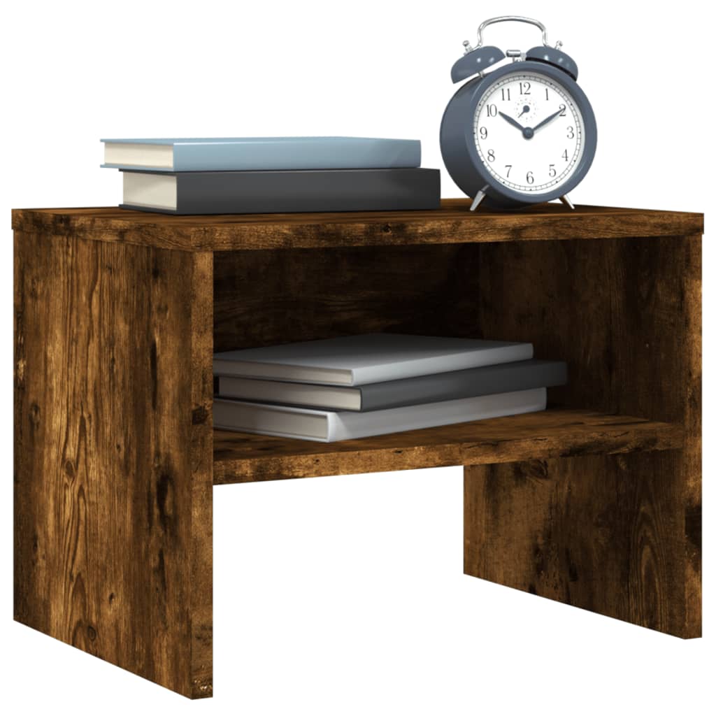 Comodini Rovere Fumo 2 pz 40x30x30 cm Legno Multistrato | homemem39