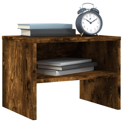 Comodini Rovere Fumo 2 pz 40x30x30 cm Legno Multistrato | homemem39