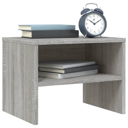 Comodini Grigio Sonoma 2 pz 40x30x30 cm in Legno Multistrato - homemem39