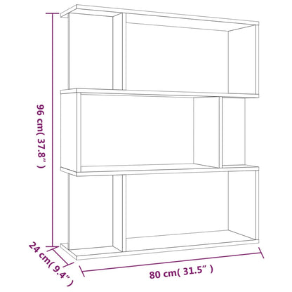 Libreria/Divisorio Rovere Marrone 80x24x96 cm Legno Ingegnerizzato | homemem39