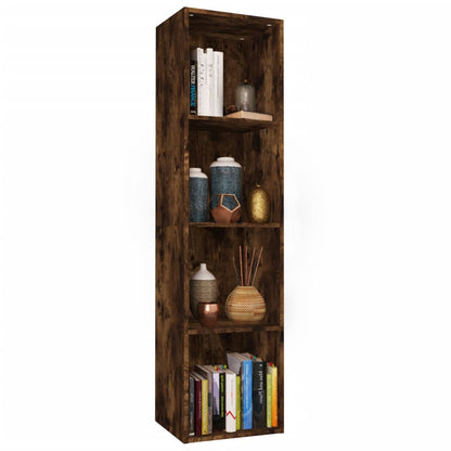 Libreria/Mobile TV Rovere Fumo 36x30x143cm in Legno Multistrato