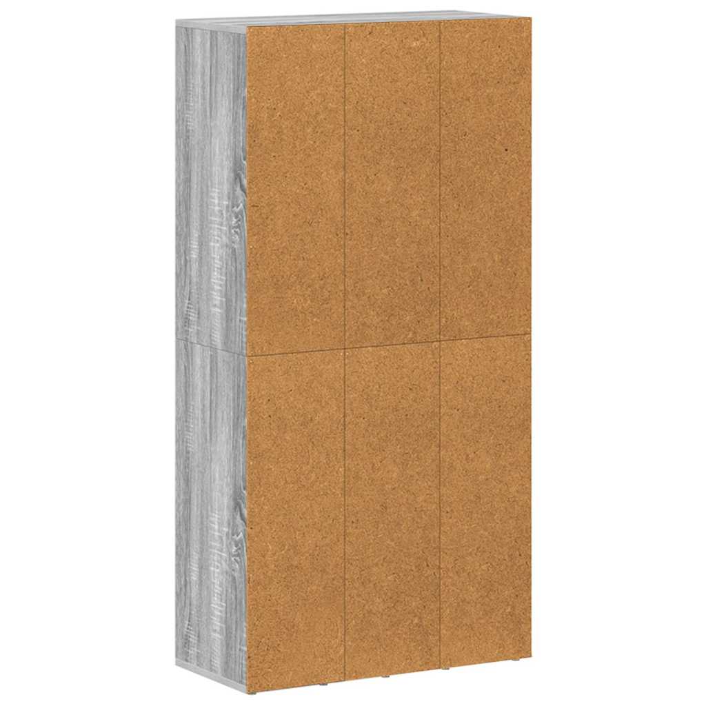 Libreria/Credenza Grigio Sonoma 66x30x130 cm Legno Multistrato