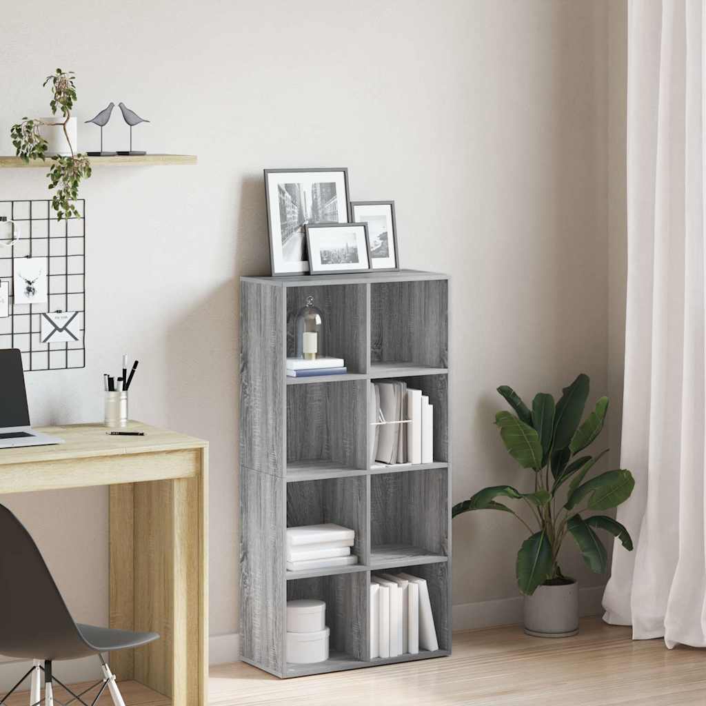 Libreria/Credenza Grigio Sonoma 66x30x130 cm Legno Multistrato