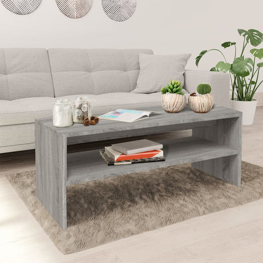 Tavolino da Salotto Grigio Sonoma 100x40x40cm Legno Multistrato | homemem39