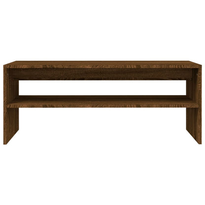 Tavolino Salotto Rovere Marrone 100x40x40 cm Legno Multistrato