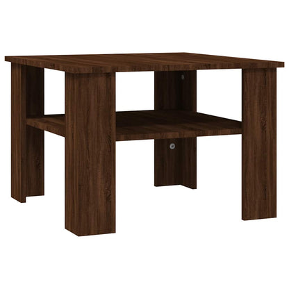 Tavolino Salotto Rovere Marrone 60x60x42 cm Legno Multistrato | homemem39