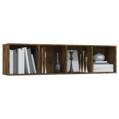 Libreria/Mobile TV Rovere Fumo 143x30x36cm in Legno Multistrato | homemem39