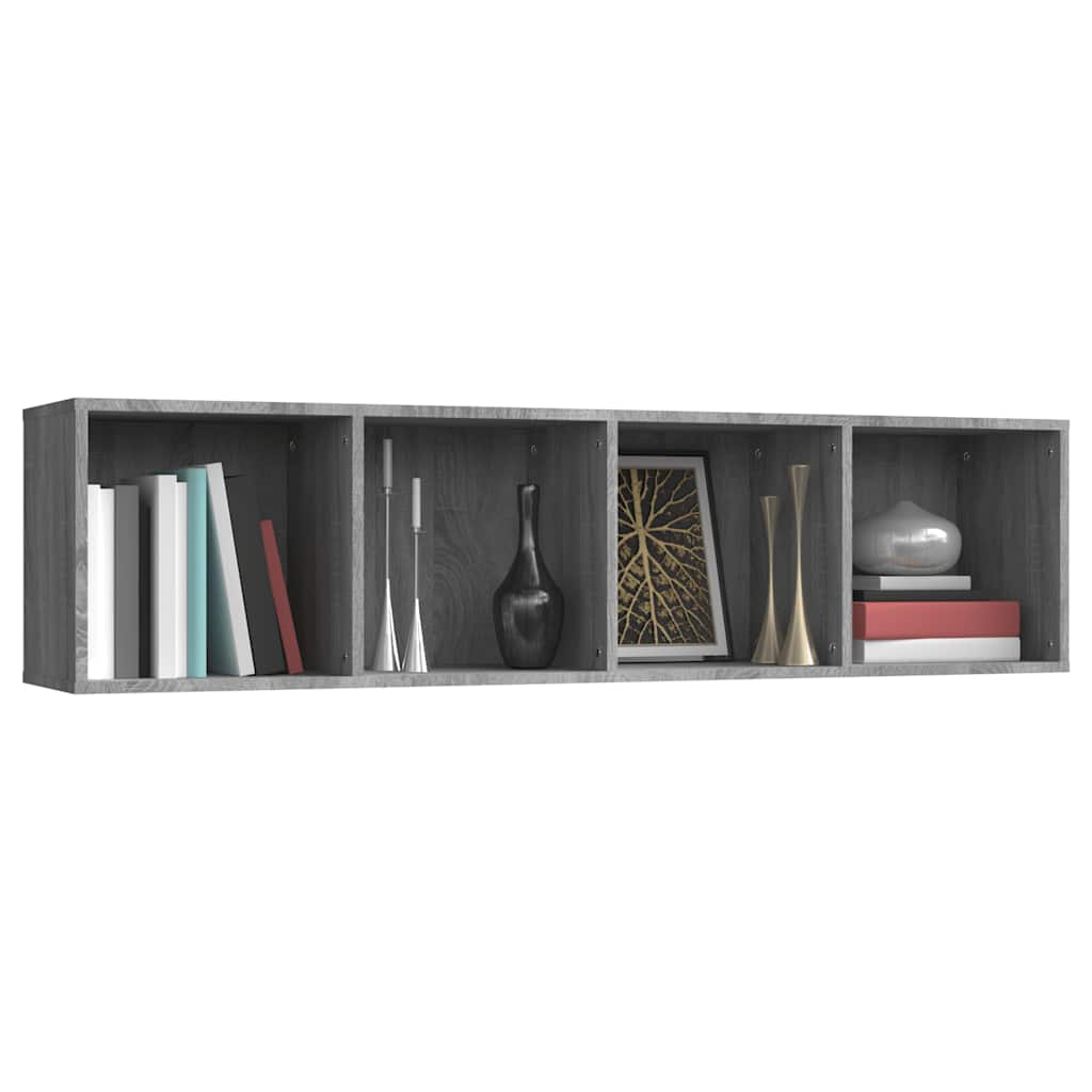 Libreria/Mobile TV Grigio Sonoma 143x30x36 cm Legno Multistrato | homemem39
