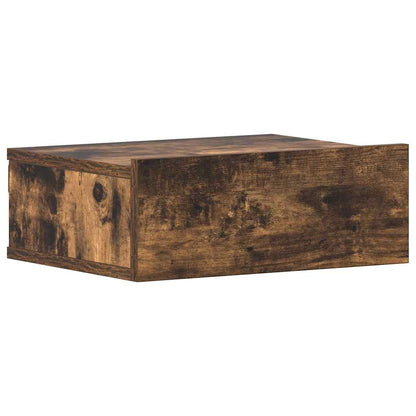 Comodino Pensile Rovere Fumo 40x30x15 cm in Legno Multistrato | homemem39
