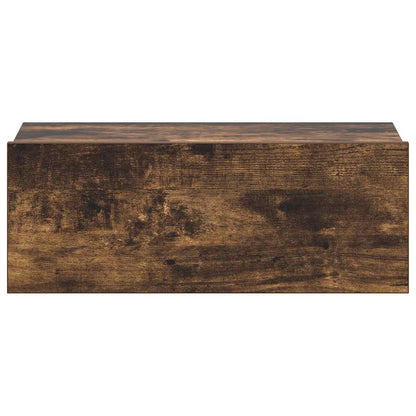 Comodino Pensile Rovere Fumo 40x30x15 cm in Legno Multistrato | homemem39