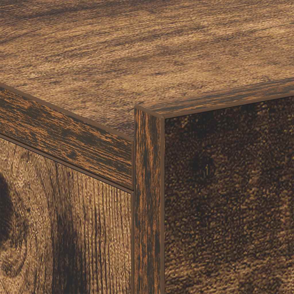 Comodino Pensile Rovere Fumo 40x30x15 cm in Legno Multistrato