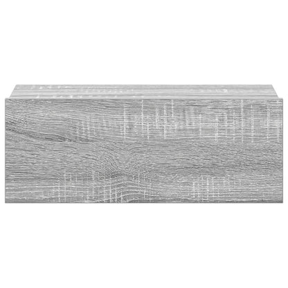 Comodino Pensile Grigio Sonoma 40x30x15cm in Legno Multistrato