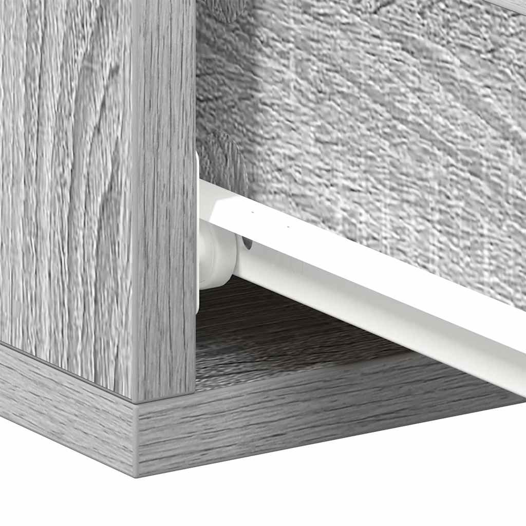 Comodino Pensile Grigio Sonoma 40x30x15cm in Legno Multistrato | homemem39