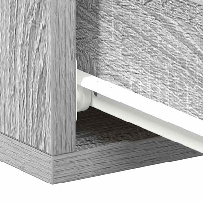 Comodino Pensile Grigio Sonoma 40x30x15cm in Legno Multistrato | homemem39