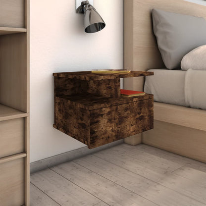 Comodini Pensili Rovere Fumo 2pz 40x31x27 cm Legno Multistrato - homemem39