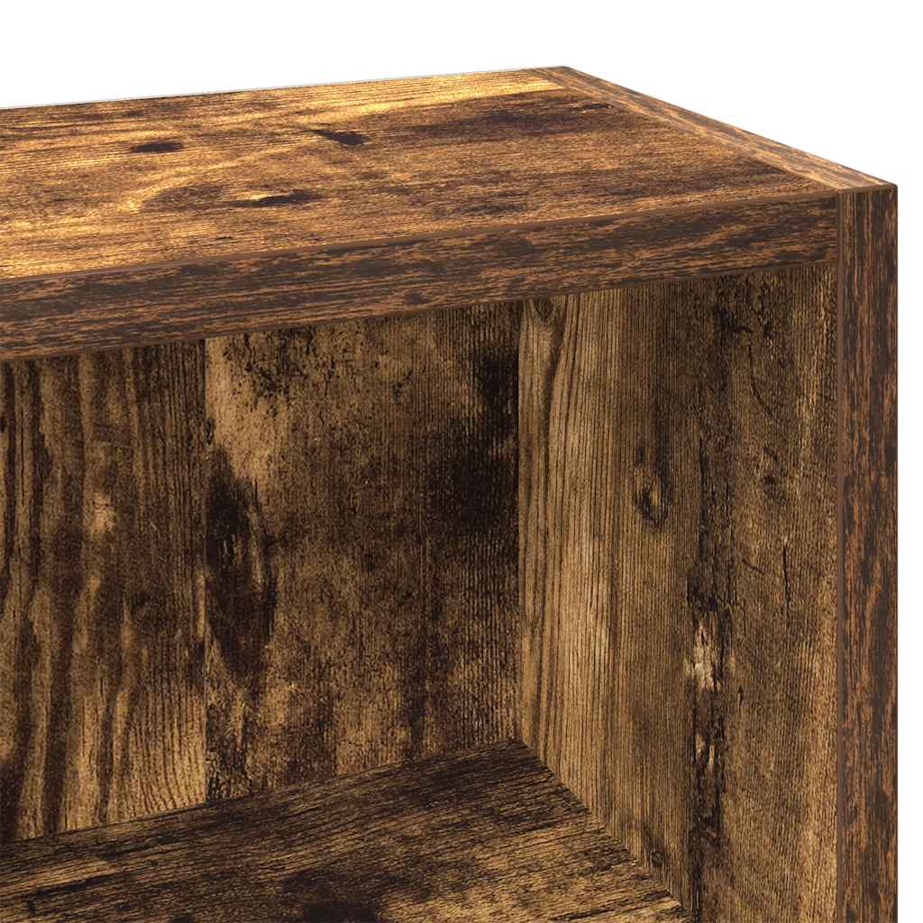 Mobili Porta CD 2pz Rovere Fumo 21x16x93,5cm Legno Multistrato | homemem39