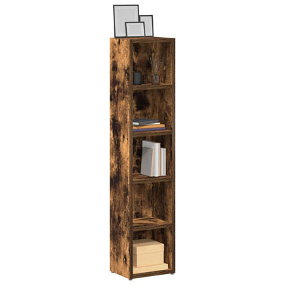Mobili Porta CD 2pz Rovere Fumo 21x16x93,5cm Legno Multistrato | homemem39