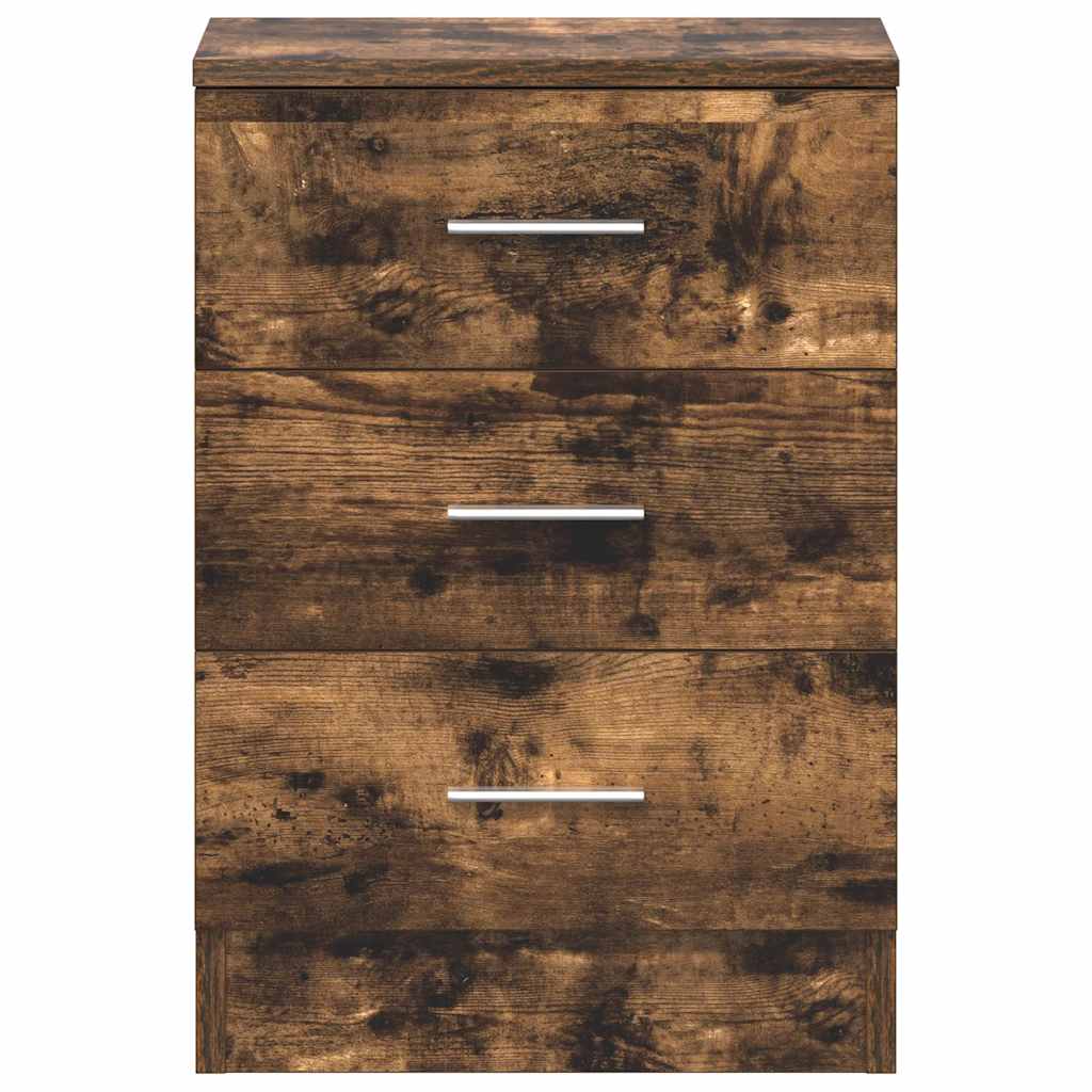 Comodini 2 pz Rovere Fumo 38x35x56 cm in Legno Multistrato | homemem39