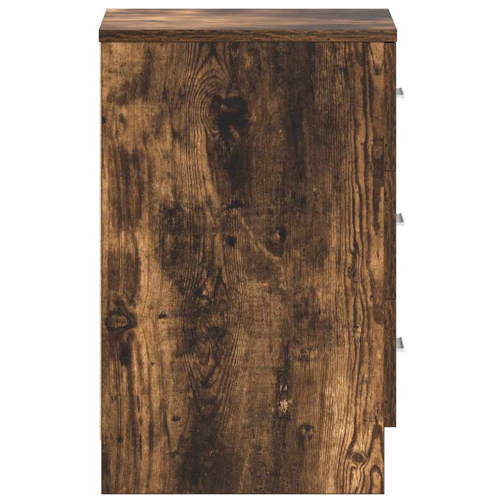 Comodini 2 pz Rovere Fumo 38x35x56 cm in Legno Multistrato | homemem39