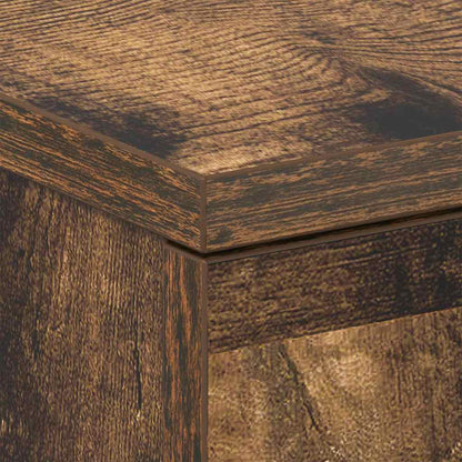 Comodini 2 pz Rovere Fumo 38x35x56 cm in Legno Multistrato