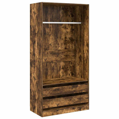 Armadio Rovere Fumo 100x50x200 cm in Legno Multistrato