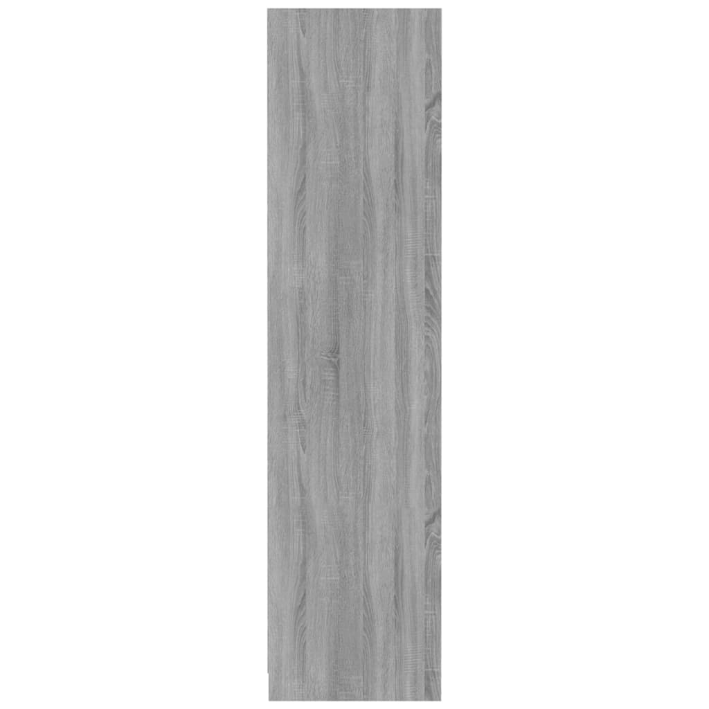 Sonoma Gray Wardrobe 100x50x200 cm in Multilayer Wood