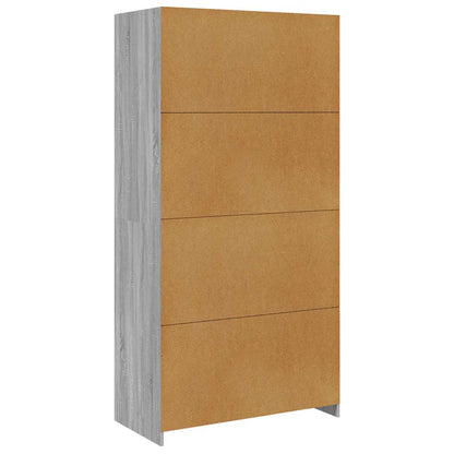 Armadio Grigio Sonoma 100x50x200 cm in Legno Multistrato