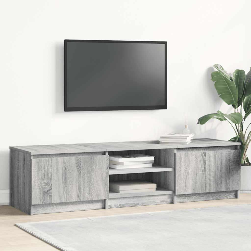 Mobile TV Grigio Sonoma 140x40x35,5 cm in Legno Multistrato - homemem39