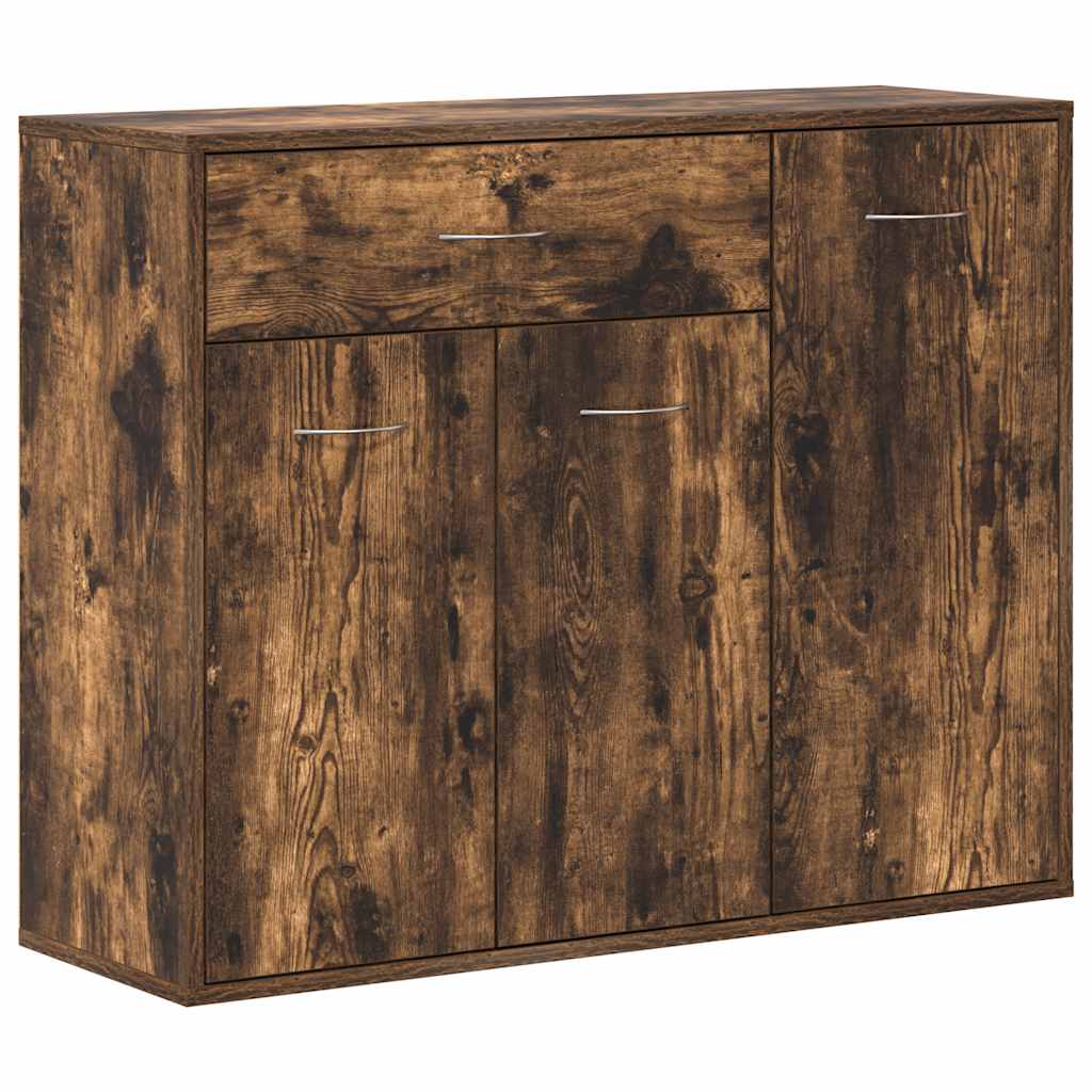 Credenza Rovere Fumo 88x30x70 cm in Legno Ingegnerizzato - homemem39