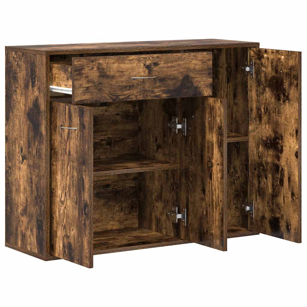Credenza Rovere Fumo 88x30x70 cm in Legno Ingegnerizzato - homemem39