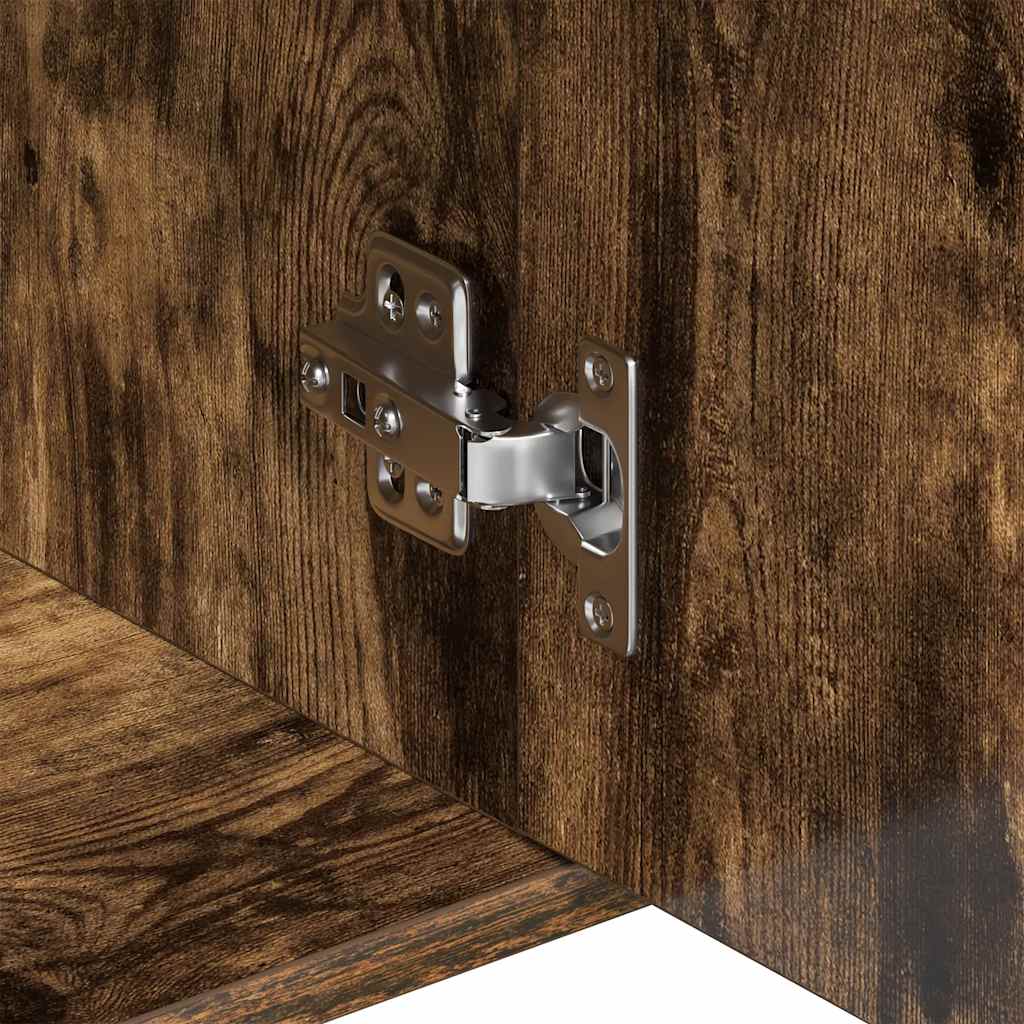 Credenza Rovere Fumo 88x30x70 cm in Legno Ingegnerizzato - homemem39