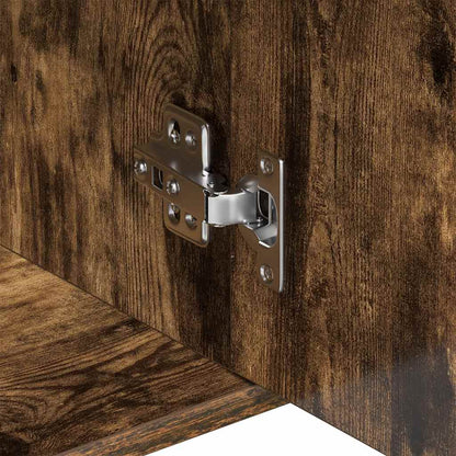 Credenza Rovere Fumo 88x30x70 cm in Legno Ingegnerizzato - homemem39