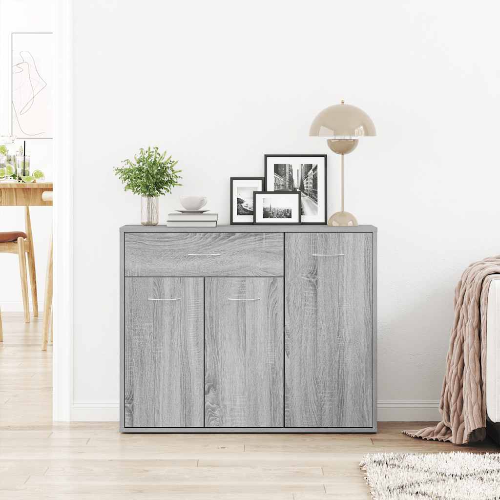 Credenza Grigio Sonoma 88x30x70 cm in Legno Ingegnerizzato - homemem39