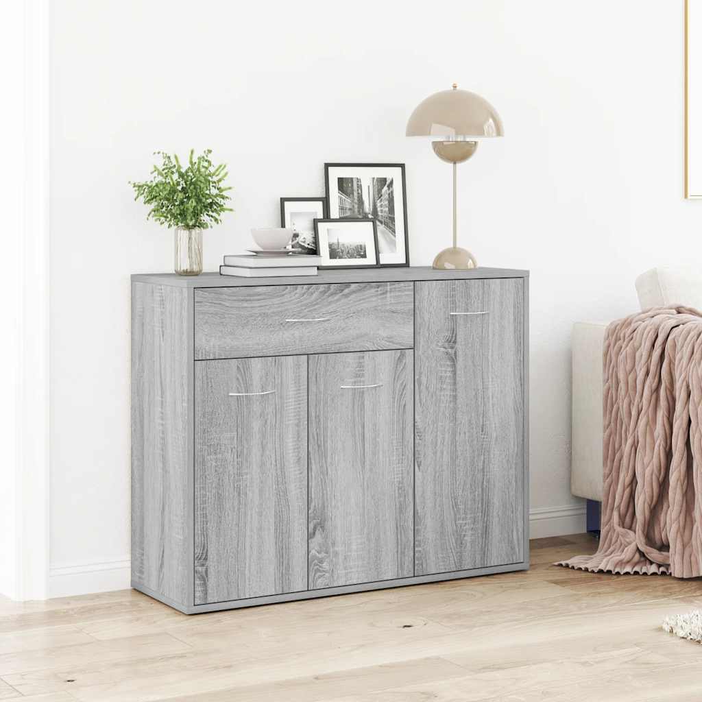 Credenza Grigio Sonoma 88x30x70 cm in Legno Ingegnerizzato - homemem39