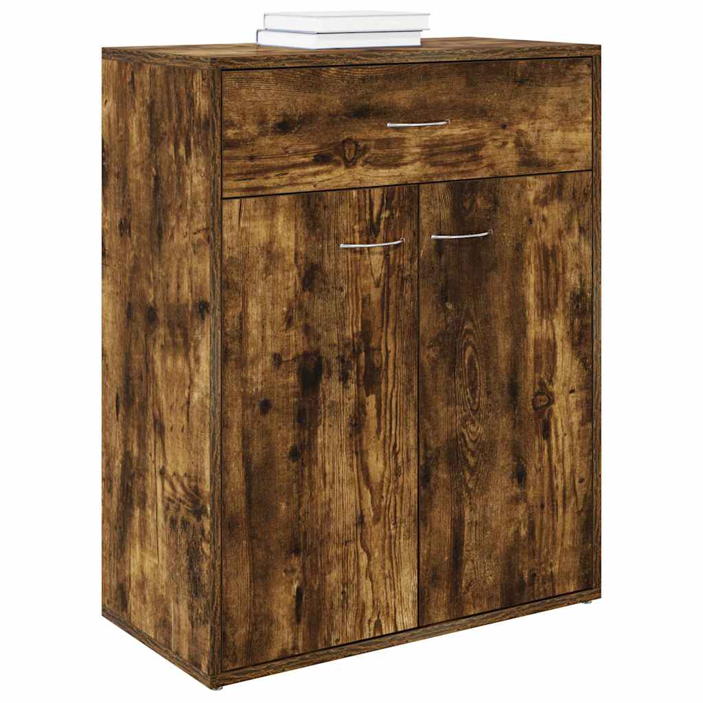 Credenza Rovere Fumo 60x30x75 cm in Legno Multistrato