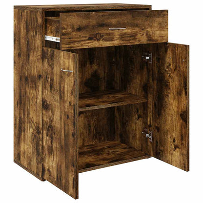 Credenza Rovere Fumo 60x30x75 cm in Legno Multistrato