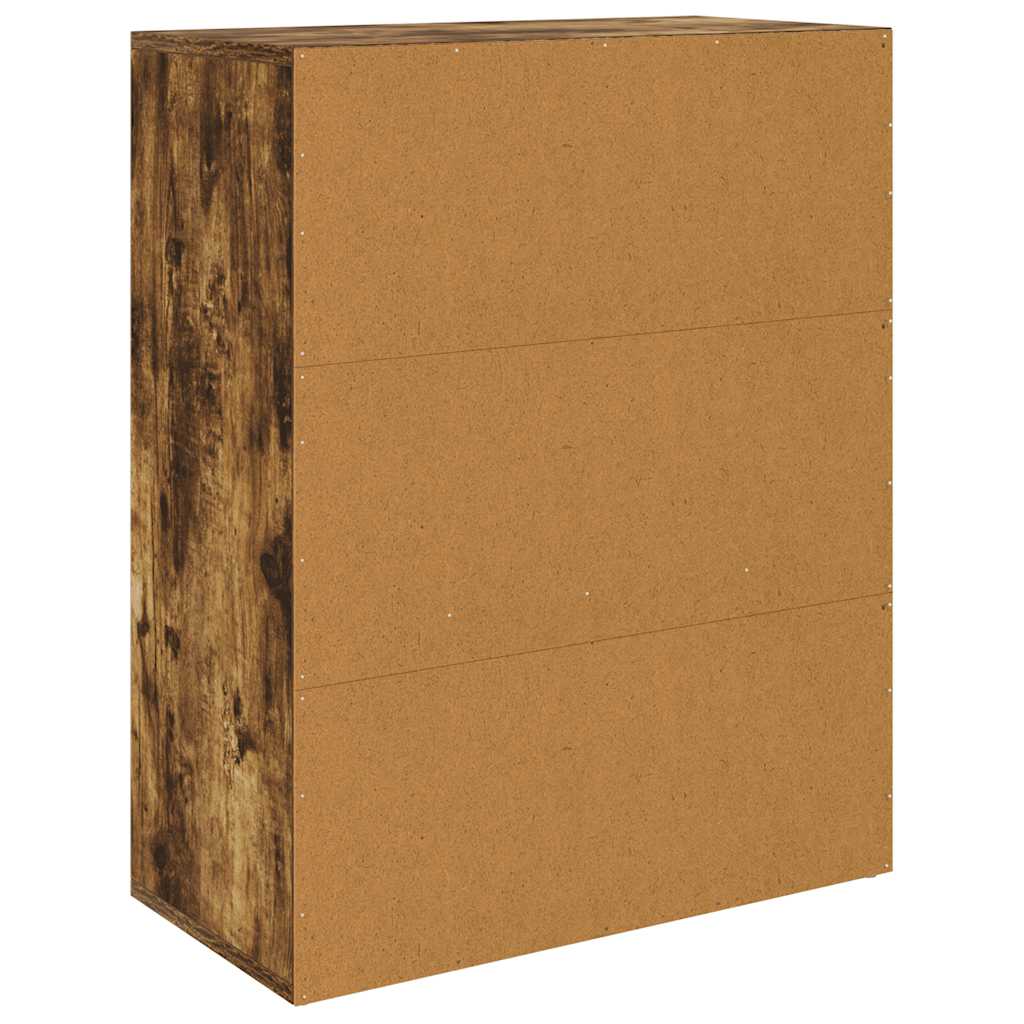 Credenza Rovere Fumo 60x30x75 cm in Legno Multistrato | homemem39