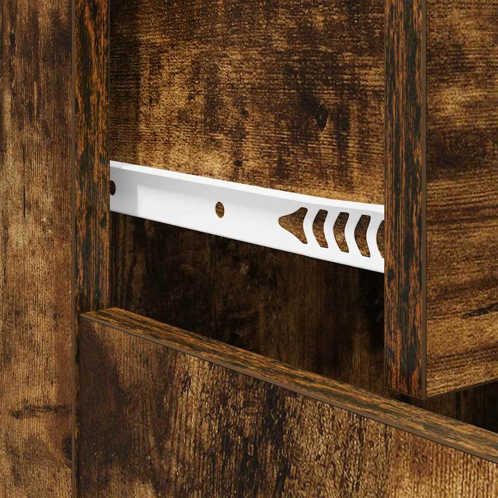 Credenza Rovere Fumo 60x30x75 cm in Legno Multistrato | homemem39