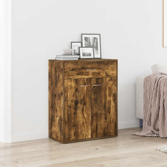 Credenza Rovere Fumo 60x30x75 cm in Legno Multistrato | homemem39