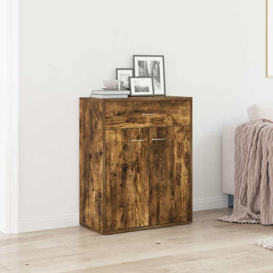 Credenza Rovere Fumo 60x30x75 cm in Legno Multistrato