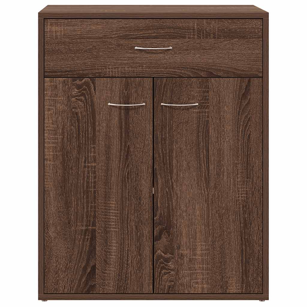 Credenza Rovere Marrone 60x30x75 cm in Legno Multistrato