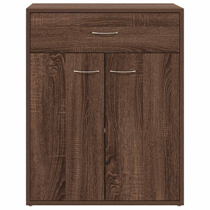 Credenza Rovere Marrone 60x30x75 cm in Legno Multistrato