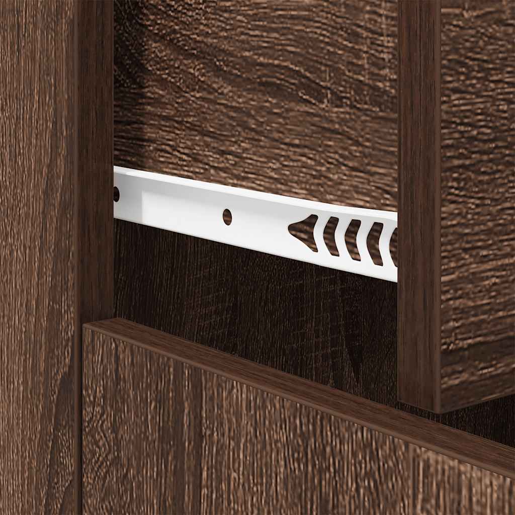 Credenza Rovere Marrone 60x30x75 cm in Legno Multistrato