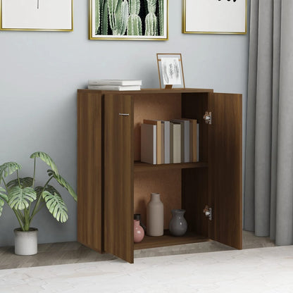 Credenza Rovere Marrone 60x30x75 cm in Legno Multistrato - homemem39
