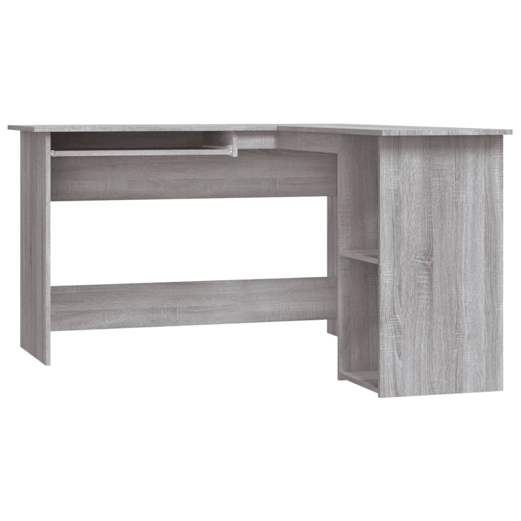 Scrivania Angolare Grigio Sonoma 120x140x75cm Legno Multistrato - homemem39