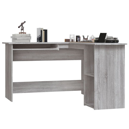 Scrivania Angolare Grigio Sonoma 120x140x75cm Legno Multistrato - homemem39