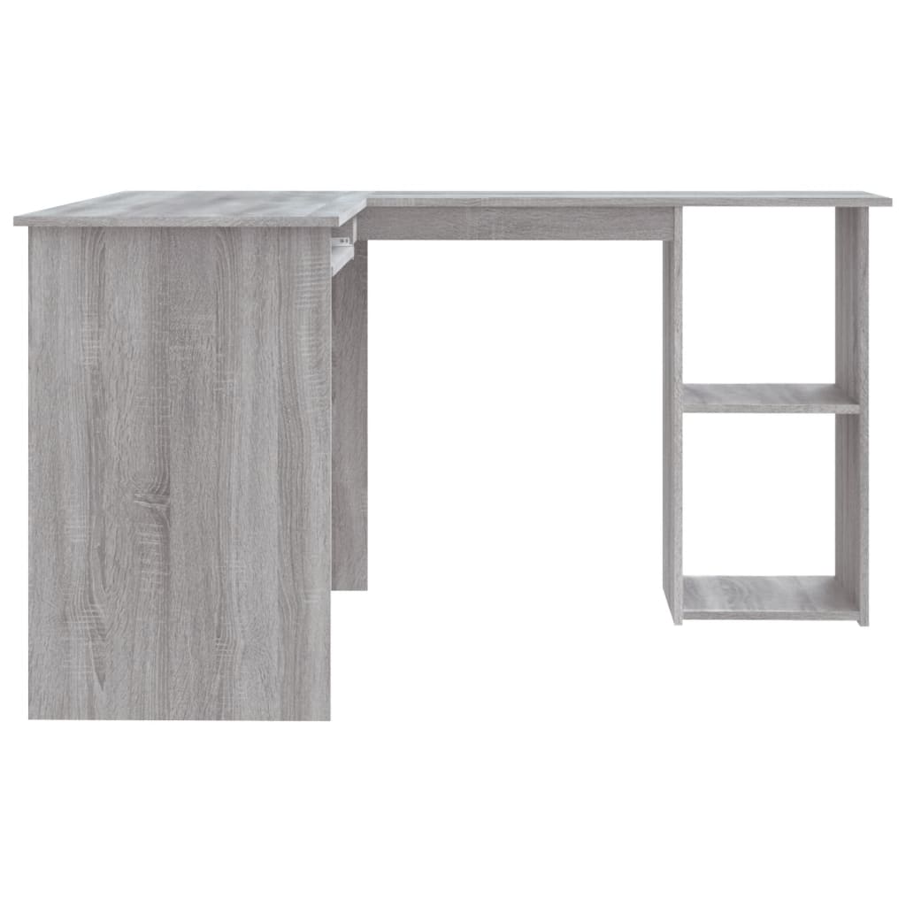 Scrivania Angolare Grigio Sonoma 120x140x75cm Legno Multistrato - homemem39
