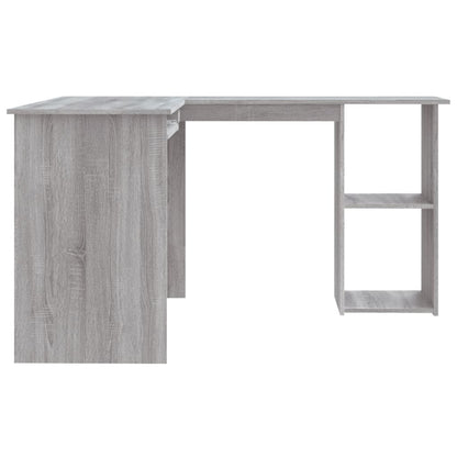 Scrivania Angolare Grigio Sonoma 120x140x75cm Legno Multistrato - homemem39
