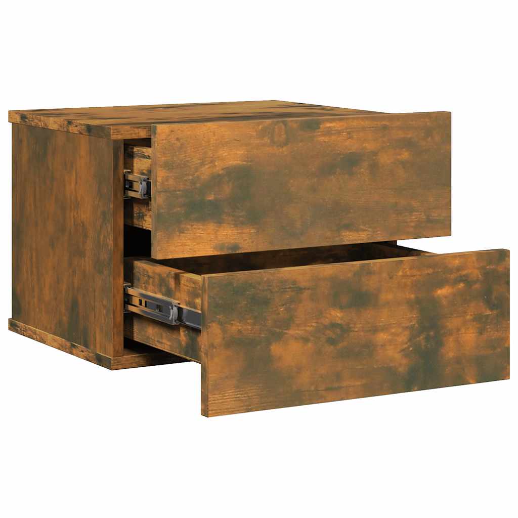 Comodino Rovere Fumo 40x30x30 cm Legno Multistrato - homemem39