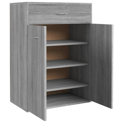 Scarpiera Grigio Sonoma 60x35x84 cm in Legno Multistrato - homemem39